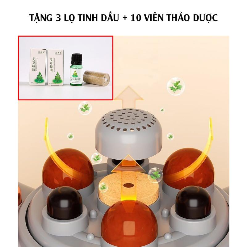 Máy Massage Giảm Mỡ Bụng, Đai Massage Đánh Tan Mỡ Bụng Cao Cấp, Có Đèn Hồng Ngoại Tích Hợp Đá Nóng Hymalaya Giúp Giảm Mỡ 6