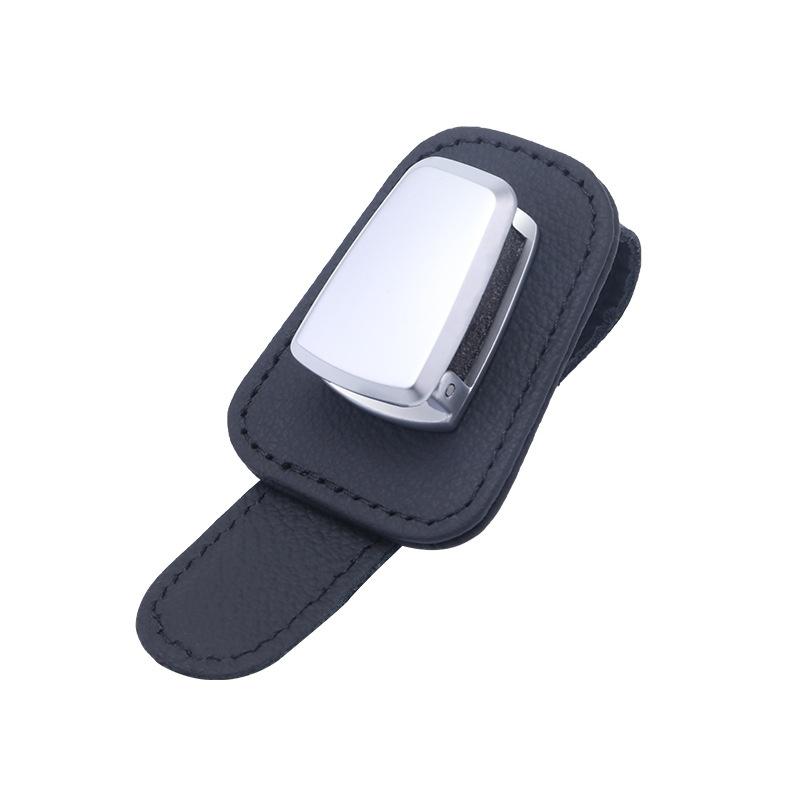 Car Sunshade Glasses Clip Multifunctional Bill Storage Car Sunglasses Bracket Creative Cow Leather Car Supplies 5