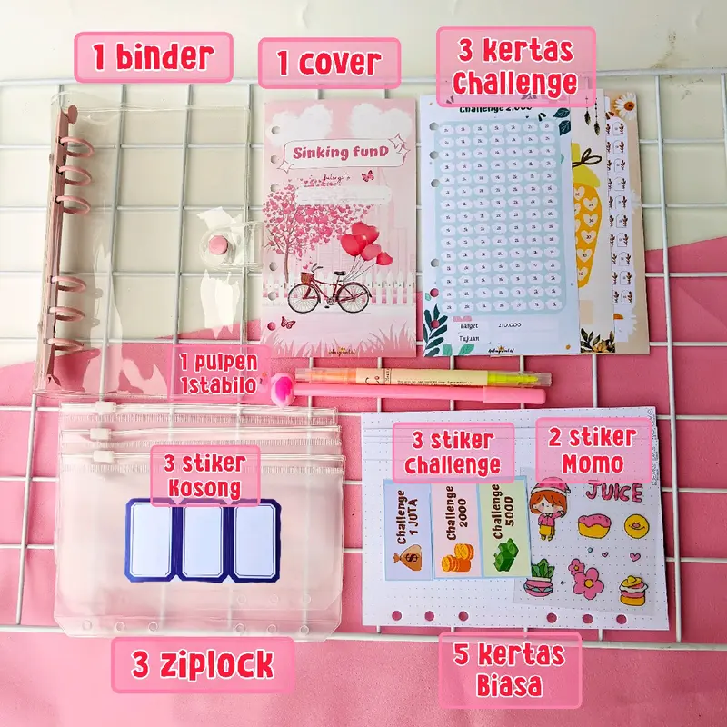 [3 Ziplock] Paket binder nabung pemula 1
