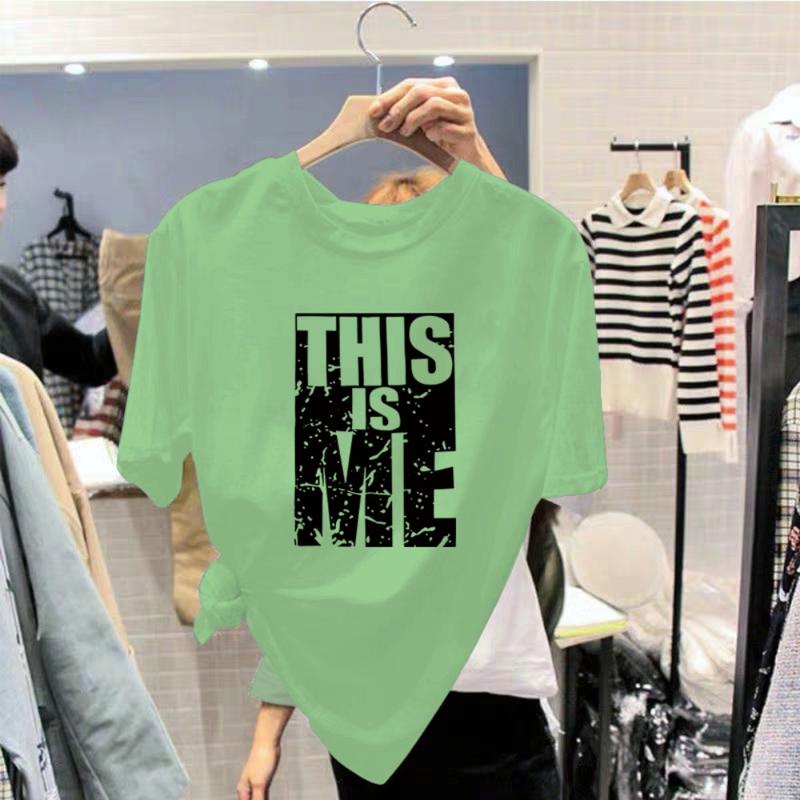 Product Introduction of Unisex T Shirt for Women Korean Fashion Loose Teen Tops Printed Graphic Casual Short-sleeved O304m 20
