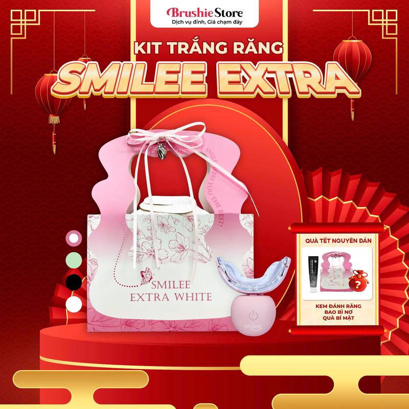 [ CHÍNH HÃNG ] Smilee EXTRA WHITE - Bộ kit hỗ trợ làm trắng răng tại nhà gồm 3 bút gel làm trắng - Duy trì độ trắng 8-12 tháng tuỳ cơ địa - Tặng Kem đánh răng, Bao bì nơ, Quà bí mật - Hàng chính hãng
