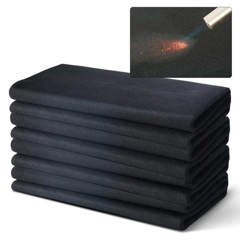 Metal Hardwa Bền bỉ 100*100cm Vải sợi carbon Đen Chịu nhiệt độ cao Thảm chắn…