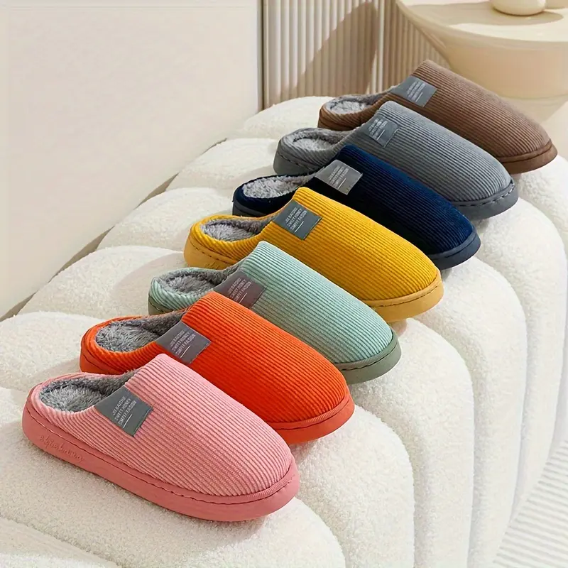 Couple Vertical Stripe Slippers 2