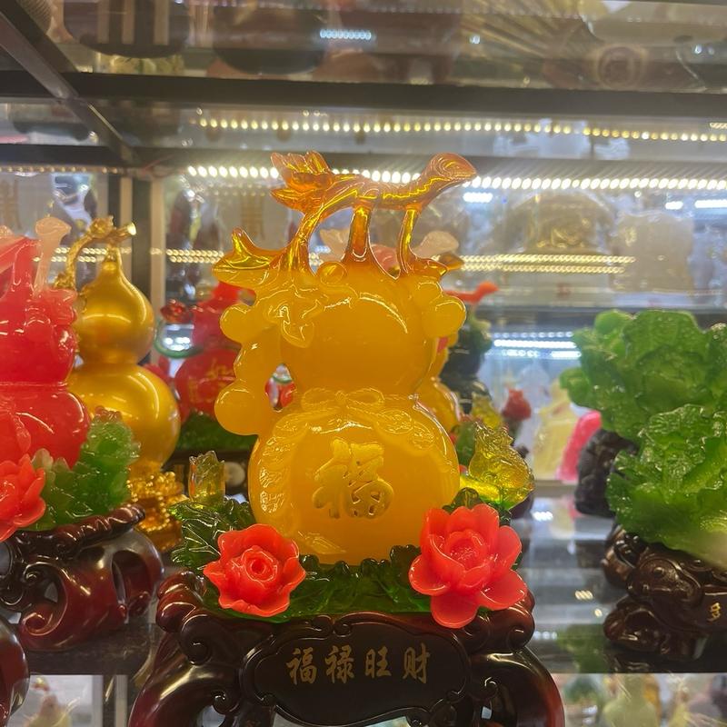  Hồ Lô Mẫu Đơn Hàng Cao Cấp - Vật Phẩm Phong Thuỷ Tặng Khai Trương Tân Gia 27cm 