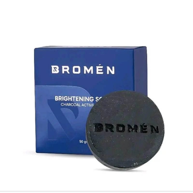 BROMEN Brightening Soap - Sabun Cuci Muka Pemutih Pria Membersihkan  Komedo Mencerahkan Wajah Berminyak, Bruntusan, Hitam,, Facial Pencerah Cowok Memudarkan Extract 0