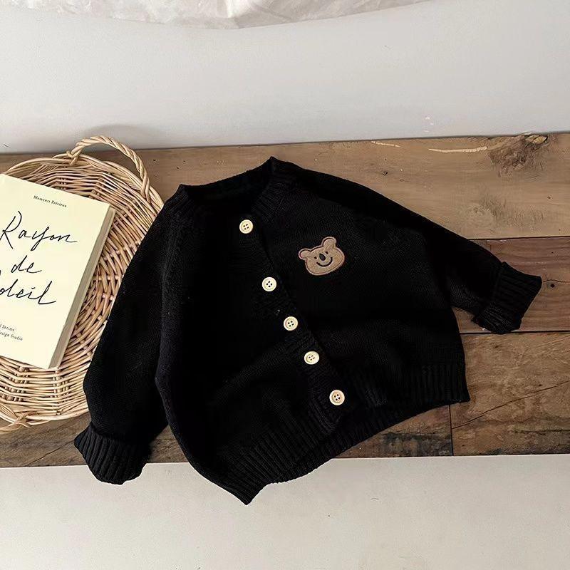 Áo Len Trẻ Em Bé Áo Khoác Cardigan, Phong Cách Thu Đông, Trang Phục Mùa Thu Lễ Hội Gấu Cho Trẻ Sơ Sinh, Áo Len Dệt Kim Dày, Cho Bé Trai 1