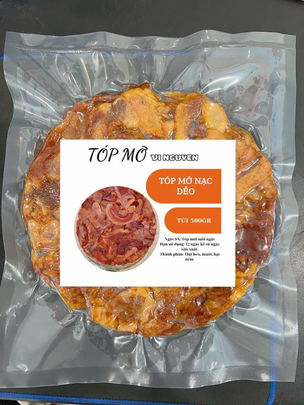 Tóp mỡ nạc dẻo túi 500g Snack Thức Ăn Ăn Vặt Food