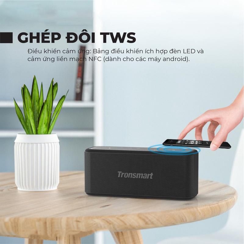 Loa Bluetooth Tronsmart Element Mega Pro Công suất 60W Với 2 Củ Loa Mid Bass Loa Nghe Nhạc Âm thanh nổi sống động kết hợp bass mạnh và sâu, Chuẩn Kết nối  Không Dây Wireless 5.0 thế hệ mới ổn Định - Bảo hành chính hãng 12 tháng 7