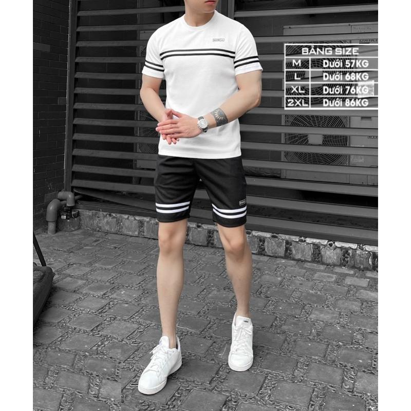 Bộ Quần Áo Mặc Nhà Thể Thao Nam Chất Tổ Ong Mùa Hè Phong Cách Cao Cấp 2