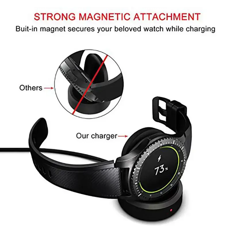 Bộ sạc không dây, cho đồng hồ thông minh Samsung Galaxy, đế sạc nhanh, cho đồng hồ thông minh Samsung Gear S3 Classic Frontier S2 2