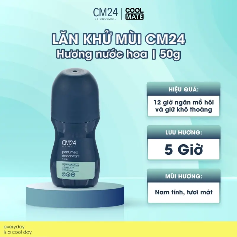 Lăn khử mùi cho nam giới hương nước hoa 50g - thương hiệu CM24 Massage Dưỡng Body Dưỡng Da Body 0