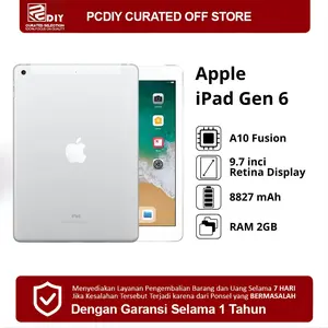 [Bekas] Apple iPad 6 (2018) Original - PROMO TERMURAH! Bisa COD & Garansi 7 Hari. Support iPadOS 17.7 (Versi Tertinggi). Dijamin 100% Ori.