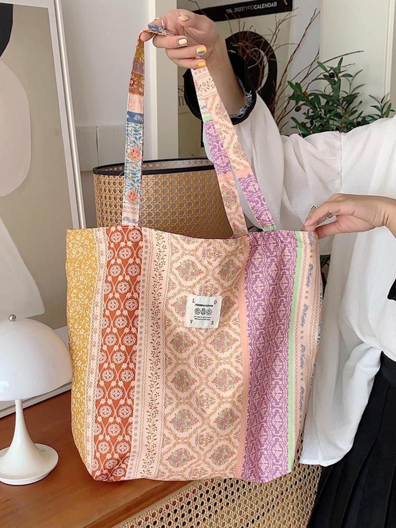 Product Introduction of Women's Tote Bag, Large Capacity Foldable Shoulder Bag for Daily Used, Casual Trendy Versatile High-quality Daily Commuting Bag, Girl Fashionable Shopping Bag 0