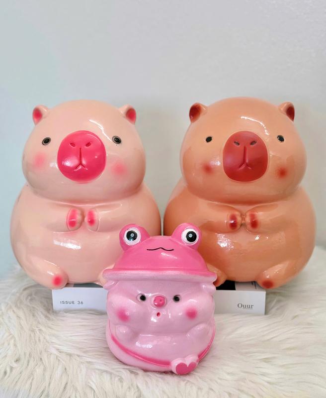 Mua 1 to T.ẶG 1 nhỏ Heo đất LỖ TRÒN Chuột CAPYBARA cao 22cm tiết kiệm size To Ống Heo tiết kiệm ảnh thật