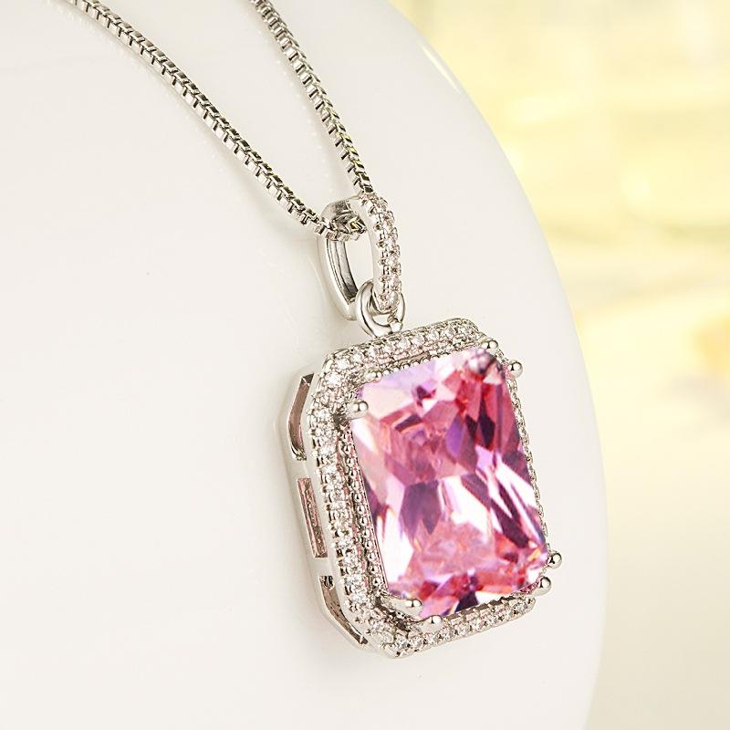 Product Introduction of Tik Tok Live Stream Rectangular Diamond Colored Gems Eardrops Stud Earrings Ring Hot Sale Square Pink Yellow Diamond Crystal Jewelry Suit sakuya  keychain gantungan  kunci bus  stop ganesha  keychain sonny  angel 20