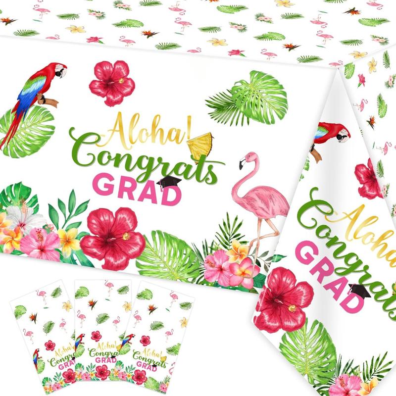 3 count Luau Graduation Tablecloths 2025 Graduation Decorations Aloha ...
