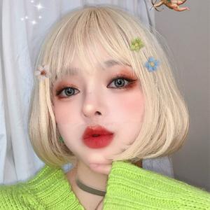 かつらプラチナショートストレートヘアアニメーション動くくくCITYハル COS ユニバーサルエア前髪ヘッドギア