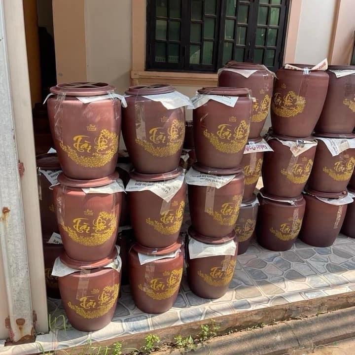 Hũ đựng gạo tài lộc bát tràng 10l 2