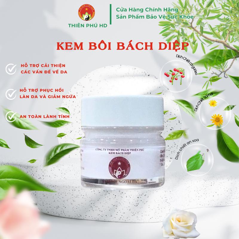 Kem Bôi Bách Diệp hũ 50gram dùng cho viêm da cơ địa, mẩn ngứa, hắc lào,... da nhạy cảm