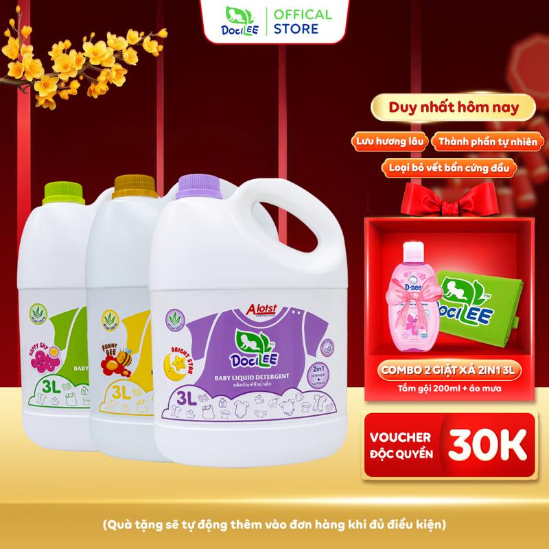  Nước Giặt Xả Quần Áo Em Bé Docilee Sạch Thơm Mềm Mại Phù Hợp Cho Trẻ Sơ Sinh Và Cả Gia Đình 