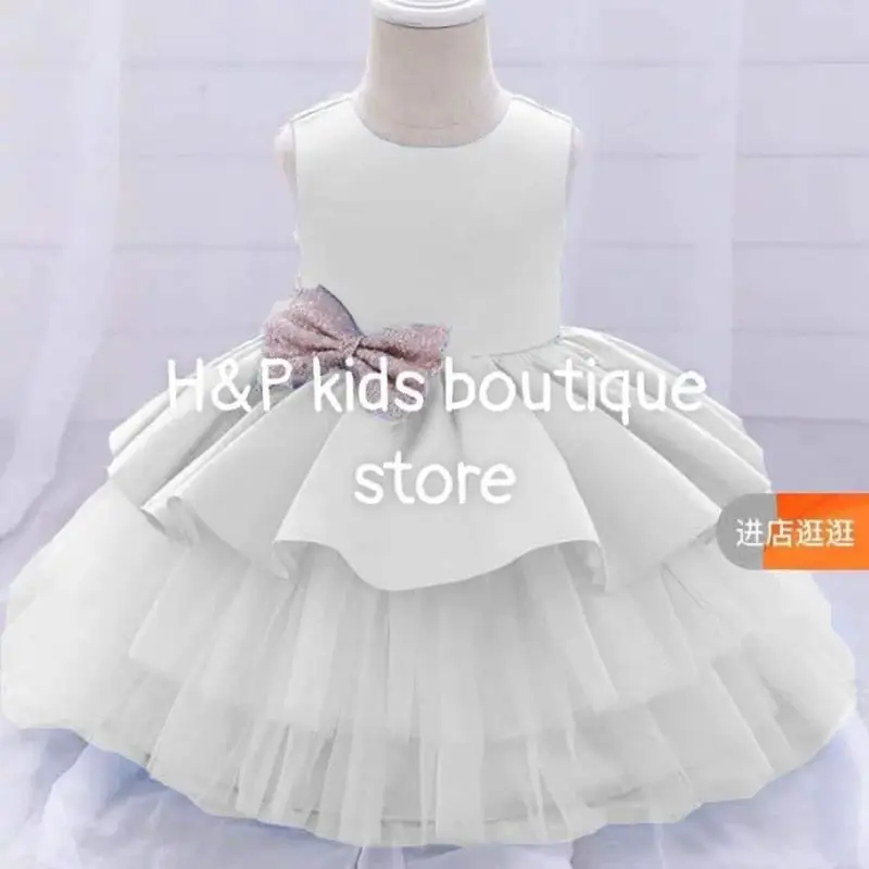 đầm công chúa xòe đính nơ siêu cưng cho bé 07-20kg 0