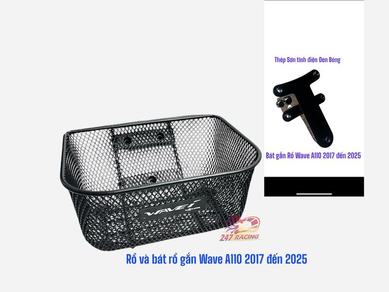 Rổ lưới xe máy WAVE A110 2017 đến 2025 kèm bát Siêu Dầy hàng chất lượng