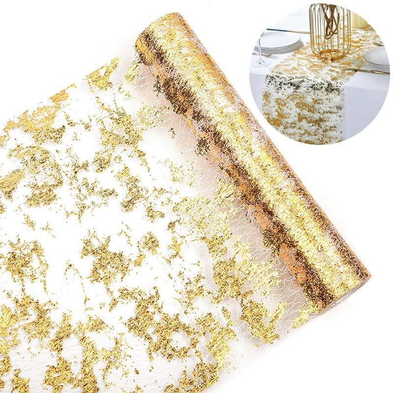 Metallic Glitter Table Runner, 1 Roll  Table Runner, Table Decoration Supplies for Wedding Birthday Party 4