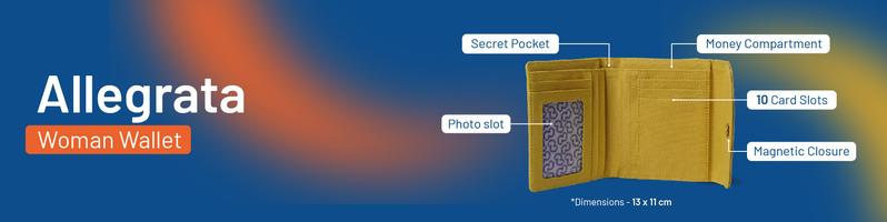 Product Introduction of Wallts Allegrata - Dompet Lipat kanvas uang Dan kartu Wanita Cewek Cewek 48