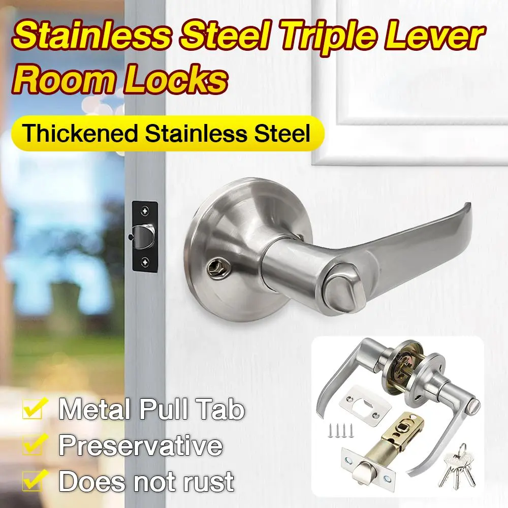 Hardware Doorknob Lever Type Stainless Steel Lockset Door Knob