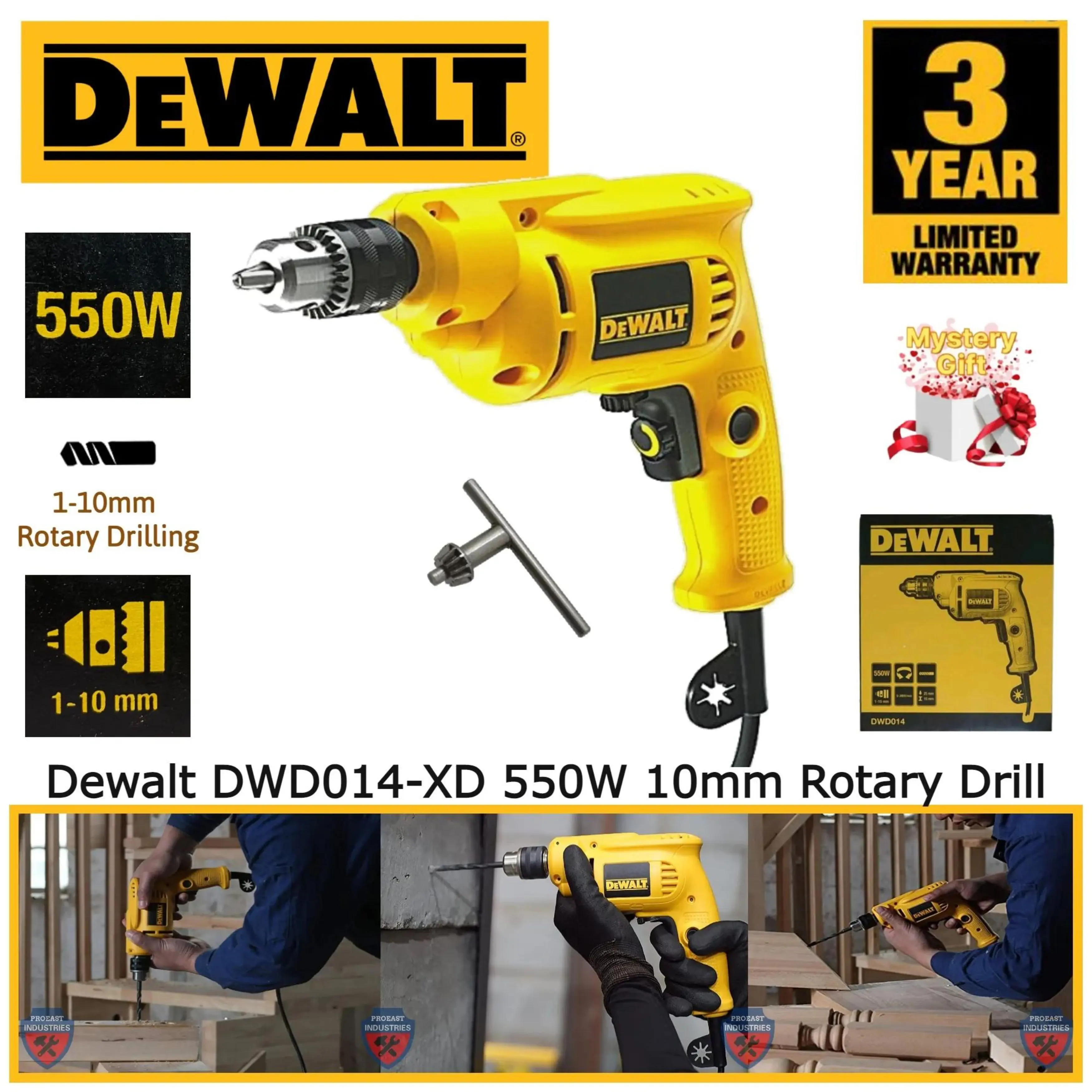 Dewalt DWD014-XD 550W 10mm Rotary Drill ( DWD014 )