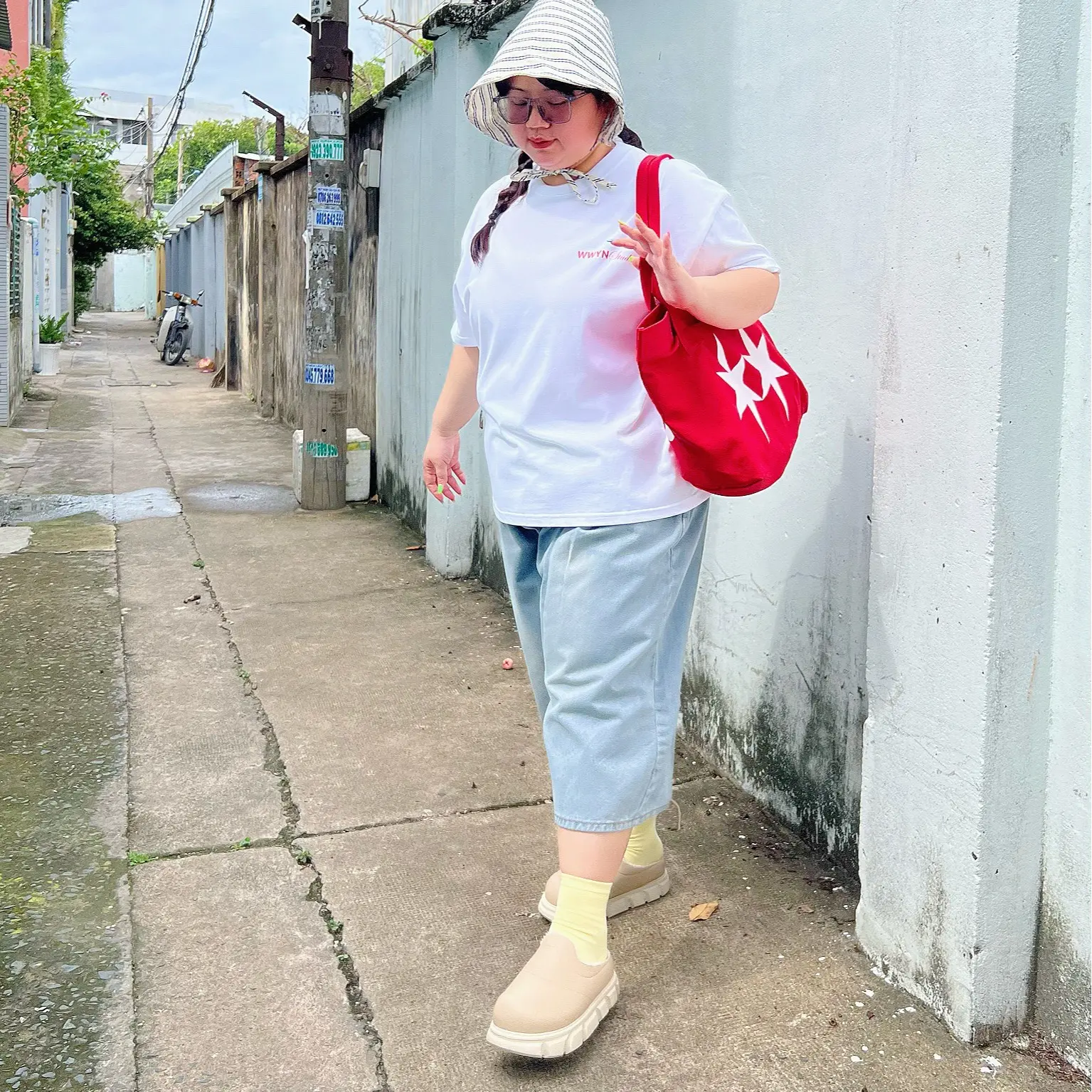 [Bigsize] Quần Jean lửng ống rộng Unisex nam nữ trẻ trung cá tính từ 60-120kg