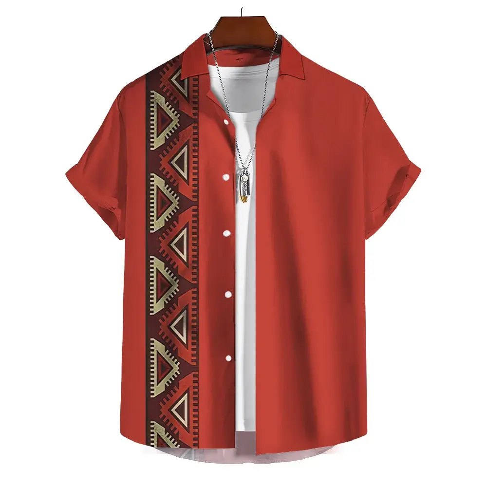 Men's Summer Casual Fashion 3D Printed Loose Large S-6XL Short Sleeve Shirt
