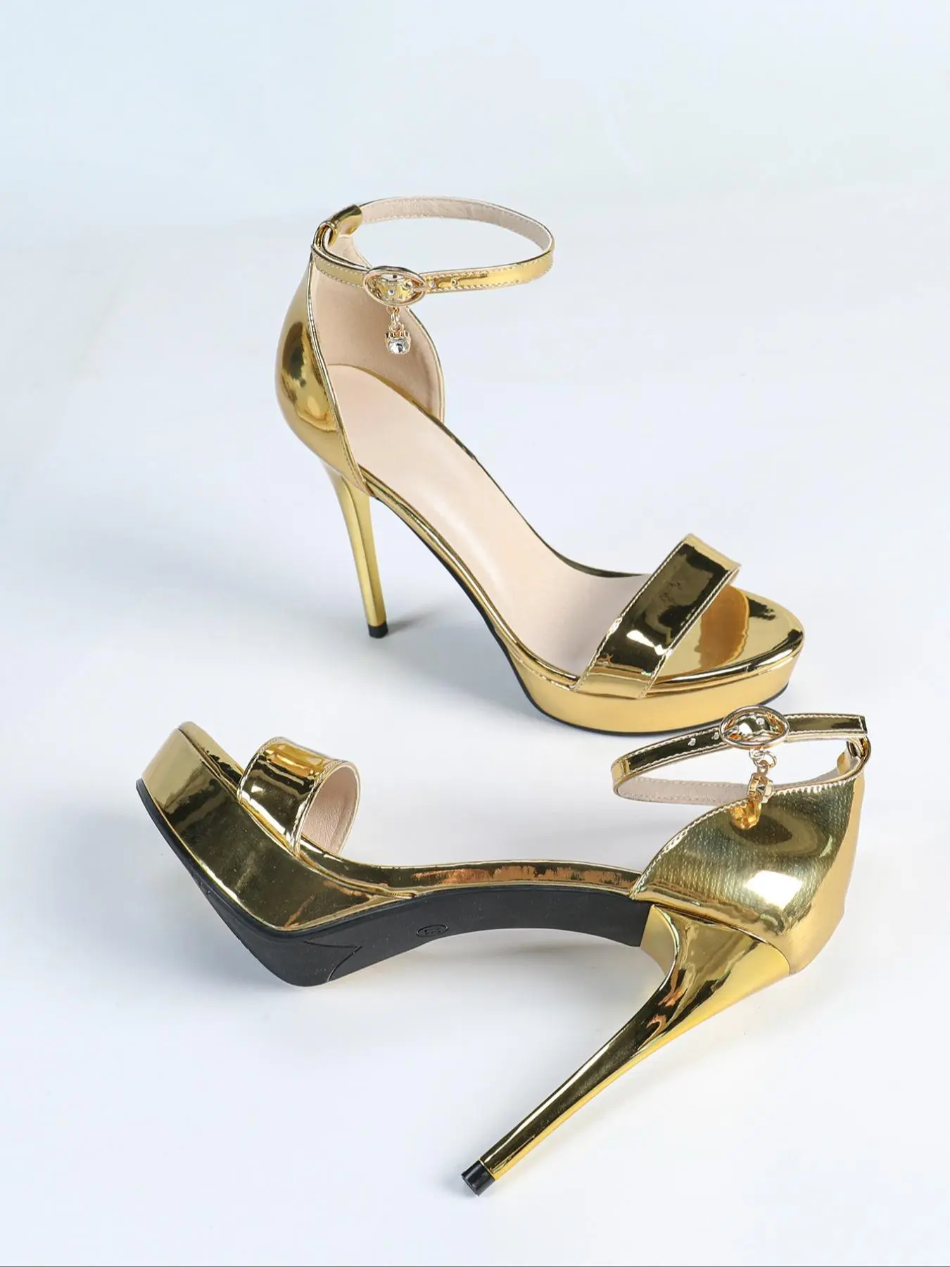 Women's Fashionable Glitter Stiletto Heeled Sandals, Elegant Open Toe High Heel Sandals for Party, Banquet, Fashionable Shoes for Daily Wear, Summer