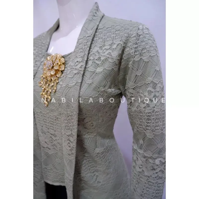 Kebaya Tunik / Tunik Tulle / Kebaya modern / Kebaya tile / Kebaya Kutubaru / Batik Couple Atasan Cantik Keluarga 3