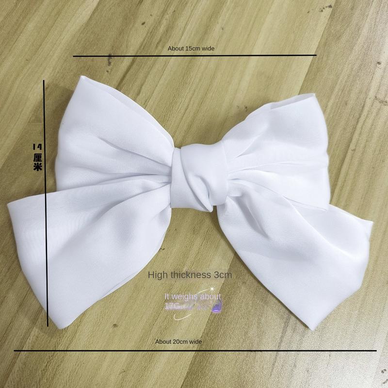 Product Introduction of Korea Big Bow Floral Long Ribbon Hairpin Headband Back Head Hair Clip Women Fashion Hair Accessories 5