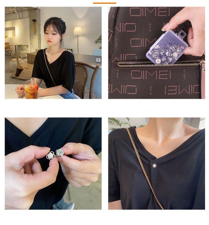 SIGVARDSTORE - Bros Pin Fashion Mini Baju 10Pcs Aksesoris wanita Hijab Jilbab Dagu Terbaru  BRS01 Bross Klip Manik Asesoris Clips