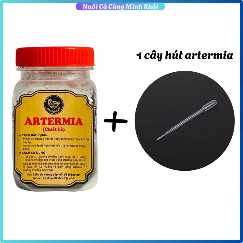 Artemia lon màu vàng chiết lẻ 25gr, 50gr, 100gr thức ăn cho cá 7 màu, guppy, betta, cá con