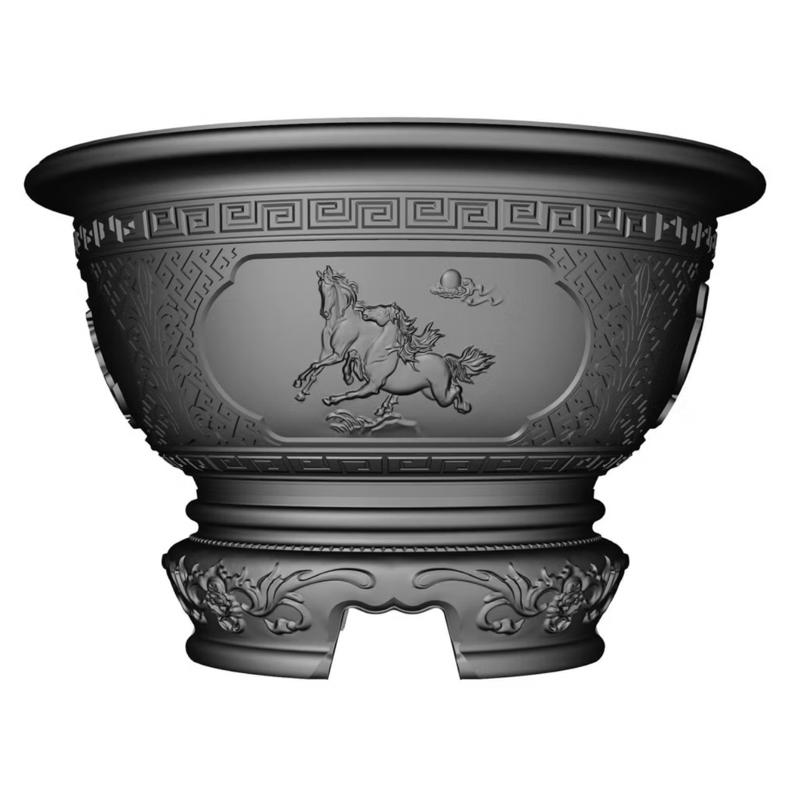 Khuôn đúc chậu tròn 62 Hàng Việt Nam - chất liệu nhựa ABS siêu bền kèm chân đôn đổ úp