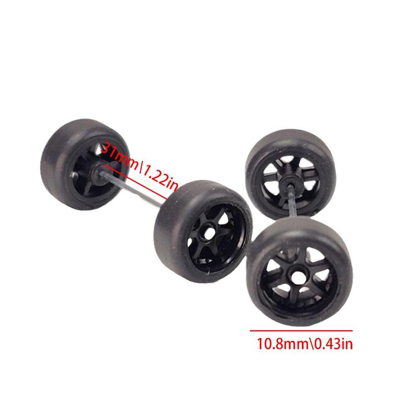 Product Introduction of 1:64 Scale Wheels For Hotwheels Rubber Tire Model Car Modified Parts Hot Wheels Assorted Scale J5I3 25