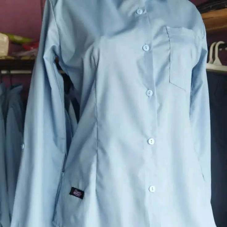 Seragam/ Kemeja Pabrik Garment Biru Muda Katun 7