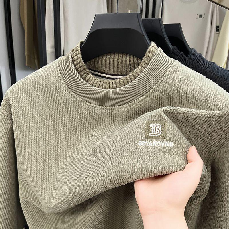  Áo Len Nam Cổ Lọ Nửa Hai Lớp Đệm Lót Lông Cừu Áo Lót Bên Trong Giữ Nhiệt Phong Cách Mùa Thu Và Mùa Đông Áo Lông Cừu Hợp Xu hướng Dành Cho Nam 2024 