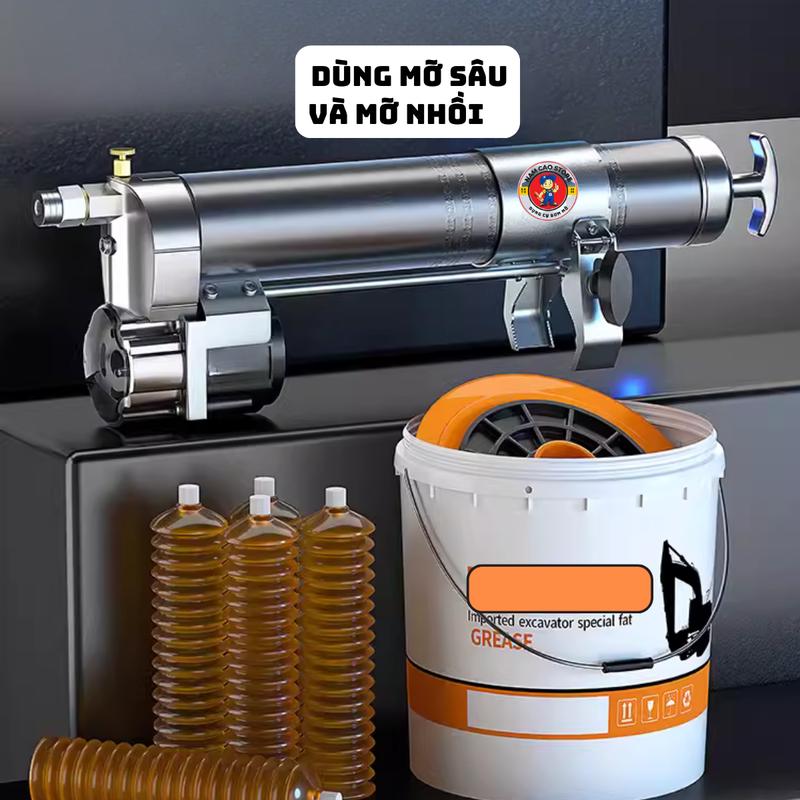 Thân bơm mỡ dùng cho máy khoan pin 900cc - Dung tích 900CC, áp lực bơm 6000 - 12000PSI