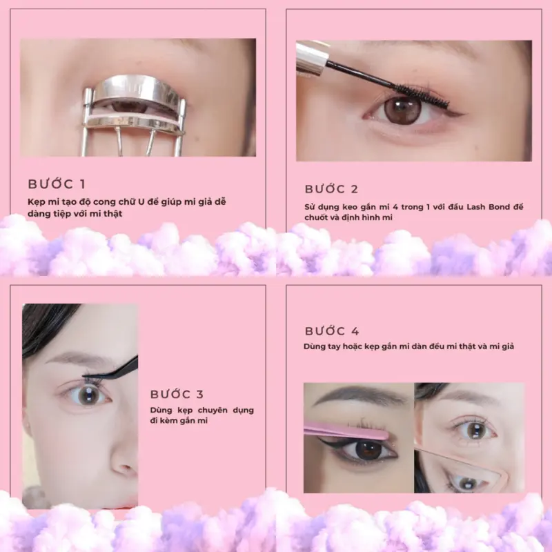 [NHỎ] Mi Giả Make Up Mắt Mlen Diary Các Loại Nữ Women 2