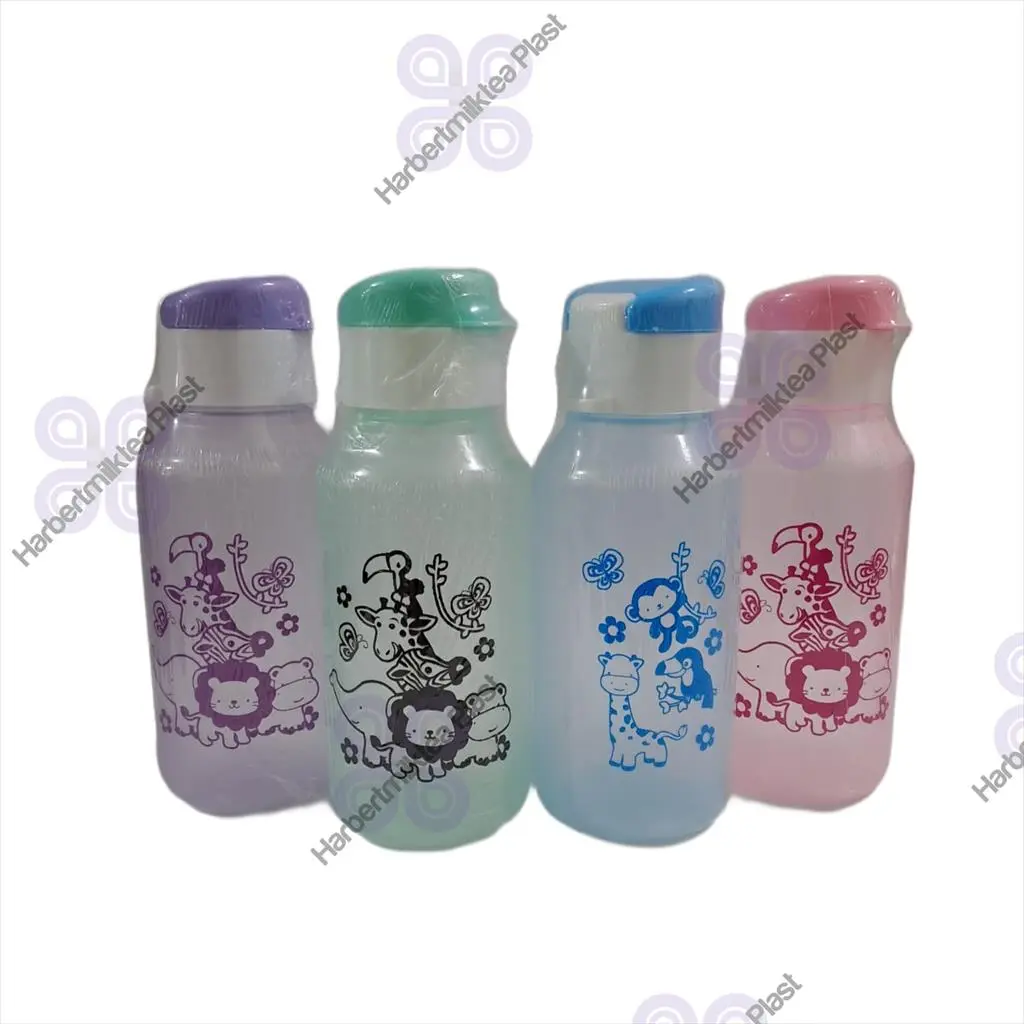 Botol Takuma/Botol minum Fliptop 350 ml/Botol Minum Plastik ringan transparan