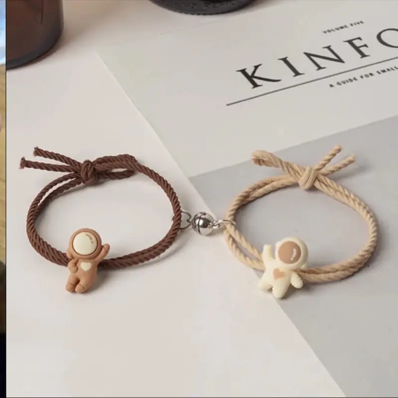 Gelang Couple magnetic Ikon cartoon Karakter Tali Simpul Murah 2