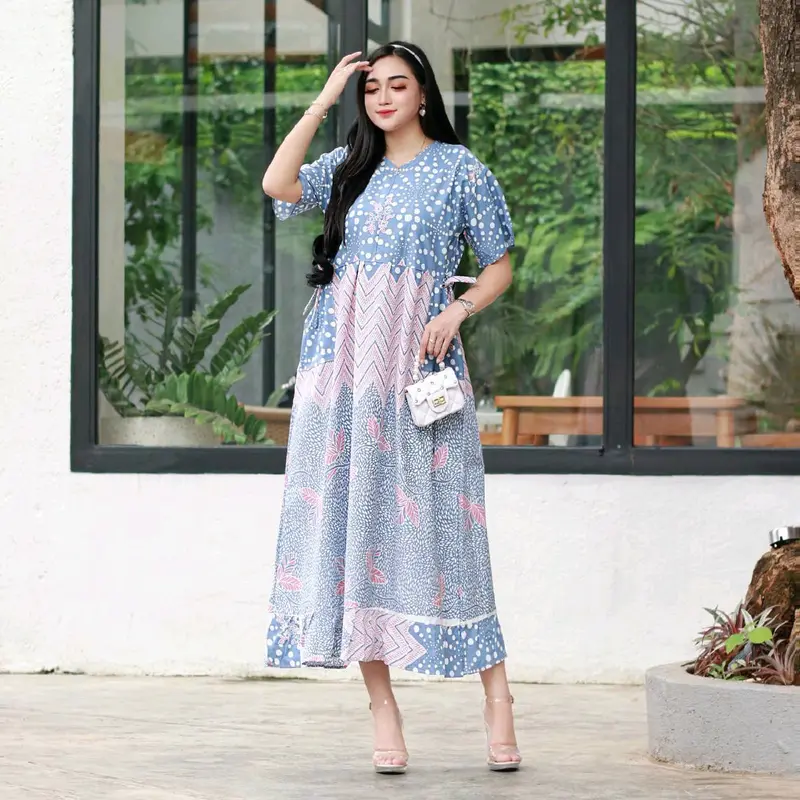Daster Chiby Adelin Wanita Murah Meriah Kekinian - Daster Murah Meriah 2023 Rayon Premium - Daster Busui Kekinian - Daster 100 Dapet 3 cantik katun - Dress Motif Bumil Midi Nyaman Panjang Pendek Santai Gaun Tidur Samping Tipis 1