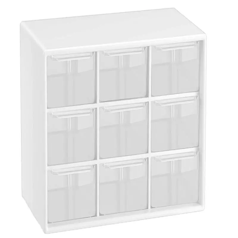 9-compartment Drawer Type Storage Box, Desktop Storage Box, Desk Organizer for Office, School, Home