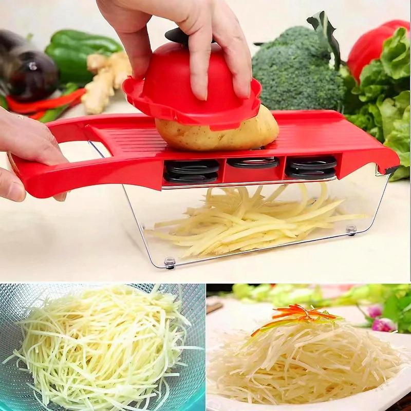 1 Set Multifunctional Vegetable Chopper with Container, Manual Reusable Vegetable Chopper, Household Kitchen Gadget 5