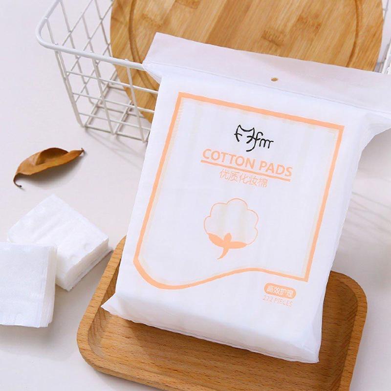 Bông tẩy trang Cotton Pad Túi 222 miếng mềm mịn tiện lợi Skincare Skincare bông rửa mặt bọt biển