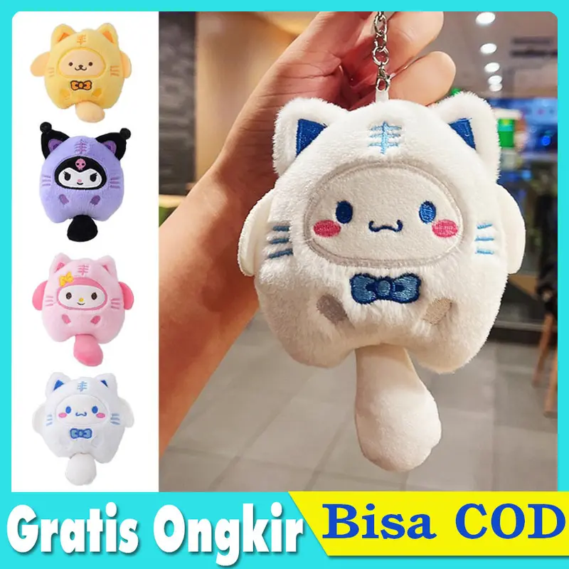 Sanrio Cat Series Plush Dolls / Gantungan Kunci Boneka Sanrio / Liontin Mainan Untuk Anak 0